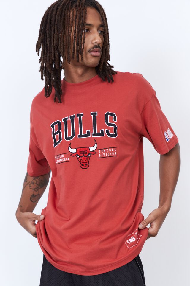 Oversized Nba T Shirt, LCN NBA RED BERRY/BULLS CLASSIC