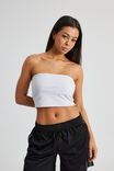 Crop Jersey Tube Top, SILVER MARLE - alternate image 1