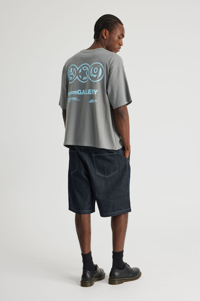 Half Half Classico Denim Short, PLEATED DARK RAW