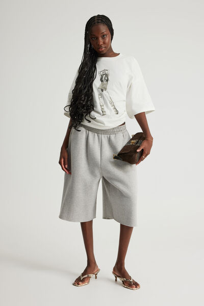 Oversized Music Merch Tee, LCN MT CLOUD/CHRISTINA AGUILERA STRIPPED