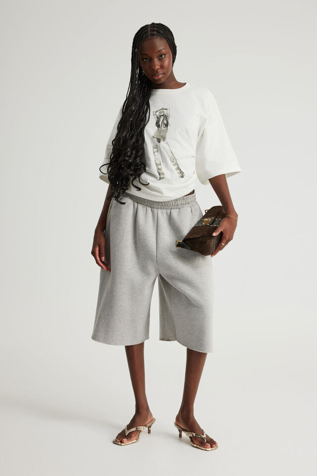 Oversized Music Merch Tee, LCN MT CLOUD/CHRISTINA AGUILERA STRIPPED