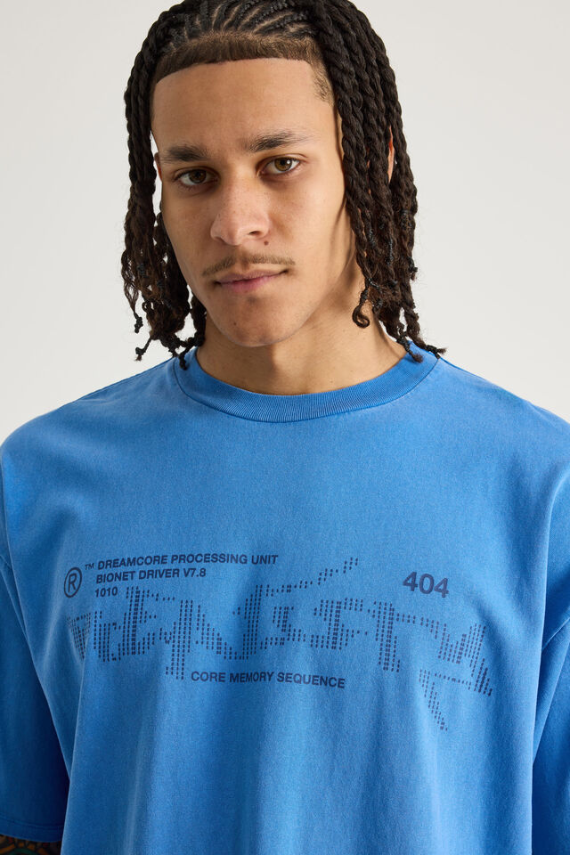 Notion Vintage Graphic Tshirt, NTN WASHED MEDITERRANEAN BLUE/REALITY