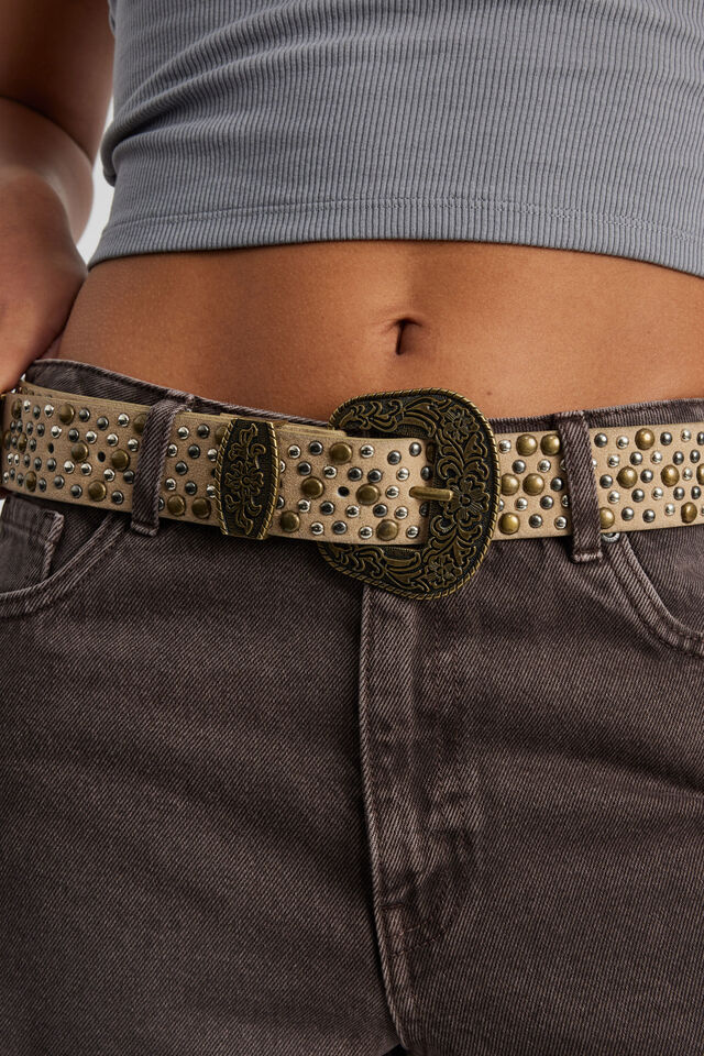 Western Multi Stud Belt, TAN