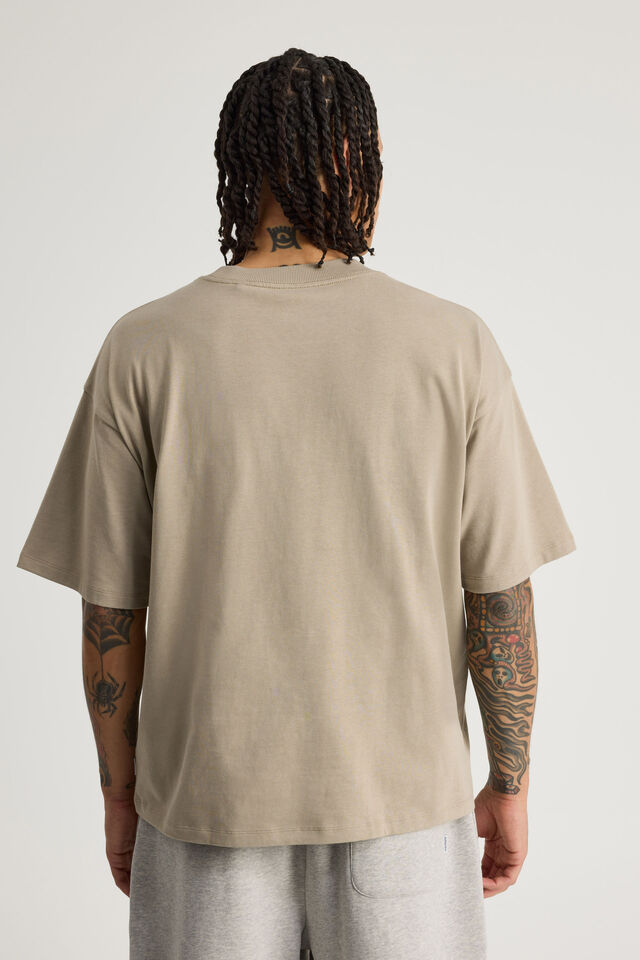 Authentics Heavy Weight Box Fit Tshirt, SUNBLEACHED KHAKI