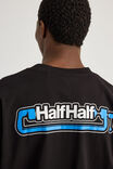 Half Half Heavyweight Box Fit Graphic Tshirt, HH BLACK/BOLT ON - alternate image 3