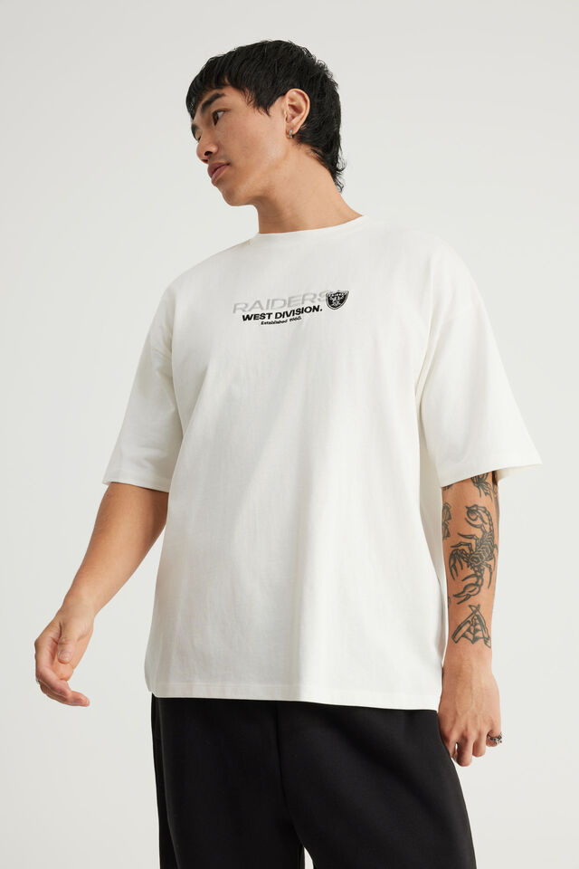 Box Fit Nfl Tshirt, LCN NFL CLOUD/RAIDERS CURVE SUPERSCRIPT