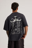 Heavy Weight Music Merch T Shirt, LCN BRA TUPAC WASHED BLACK/WHO S BACK - alternate image 3