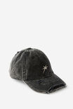 Notion Dad Cap With Star Pendant, NOTION SNOW WASH BLACK - alternate image 1