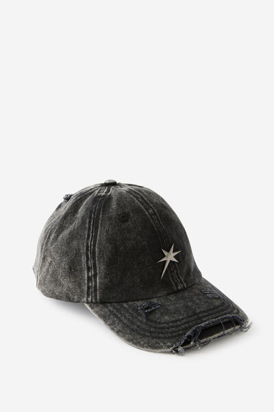 Notion Dad Cap With Star Pendant, NOTION SNOW WASH BLACK