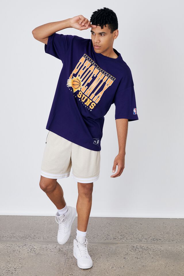 NBA Phoenix Suns Oversized T Shirt, LCN NBA PURPLE/SUNS STRAIGHT
