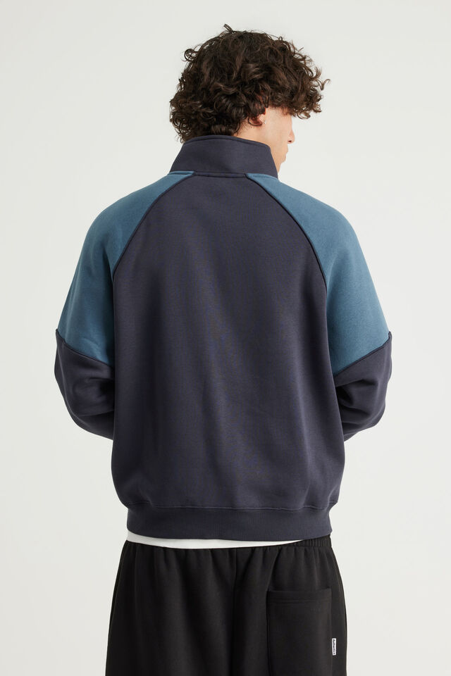 Half Half Quarter Zip, HH NAVY BLAZER/SPORT