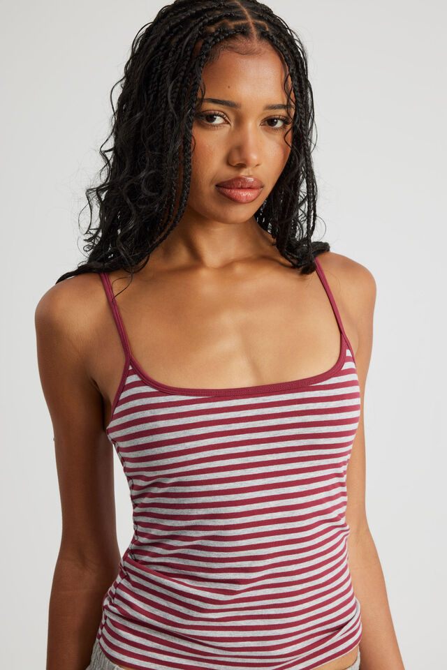 Kiki Cami, CRANBERRY STRIPE