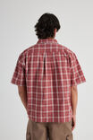 Short Sleeve Shirt, RED CHECK - alternate image 3