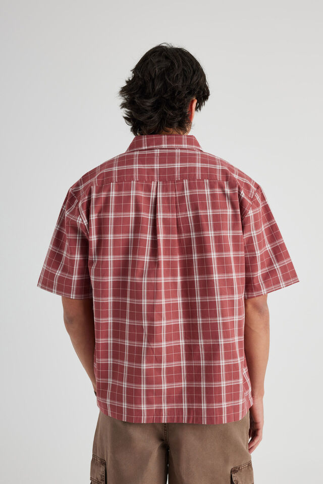 Short Sleeve Shirt, RED CHECK