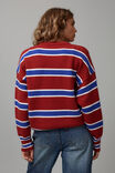 Haven Oversized Stripe Knit Jumper, BURGUNDY MULTI STRIPE - alternate image 3