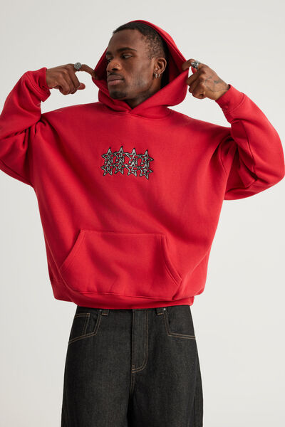 Half Half Hoodie, HH SCARLETT/HALF HALF STARS