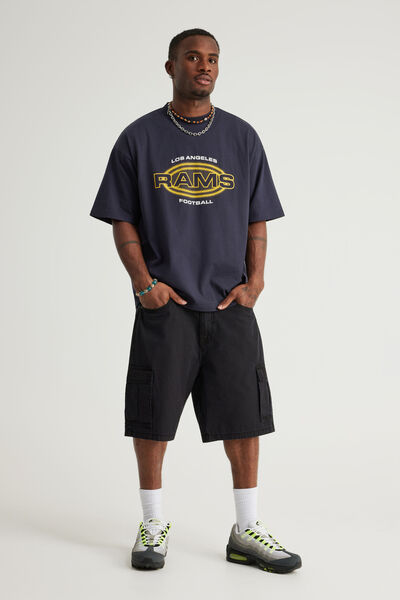 Notion Baggy Cargo Short, BLACK