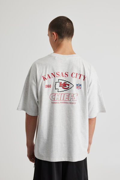 Box Fit Nfl Tshirt, LCN NFL SILVER MARLE/KANSAS CITY NEW PREP