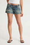 Sidekick Low Rise Booty Short, DRIFT BLUE/FEISTY - example image 1