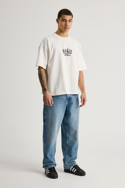 Half Half Baggy Painter Jean, MIDWEST BLUE