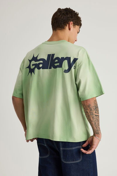 Open Gallery Box Fit Tshirt, OG FAIRWAY GREEN/STAR
