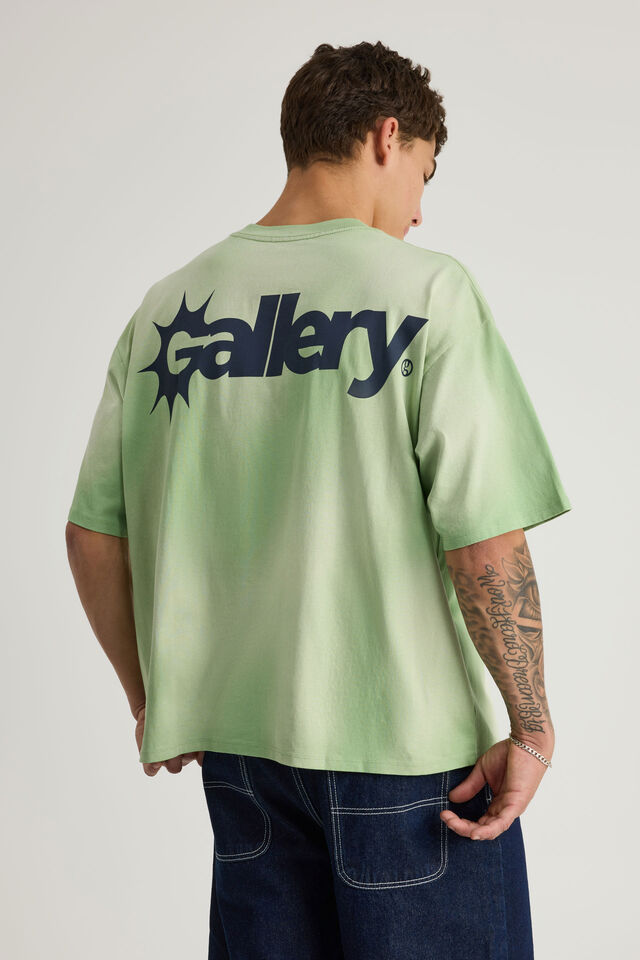 Open Gallery Box Fit Tshirt, OG FAIRWAY GREEN/STAR