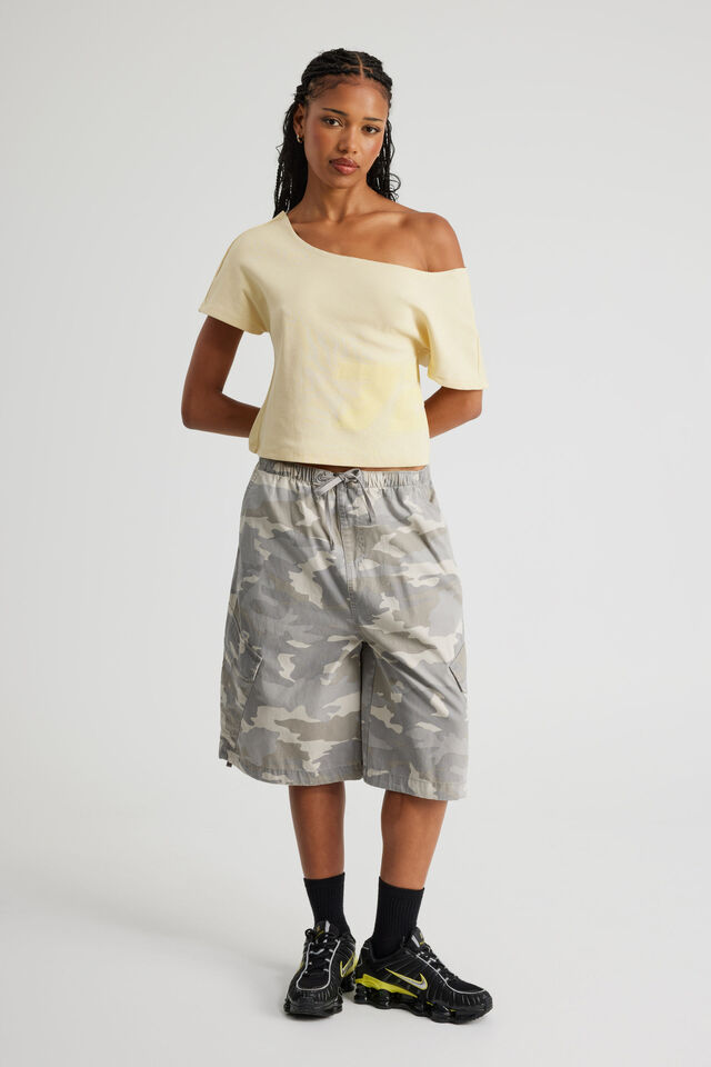 One Shoulder Graphic Tee, DAFFODIL/72