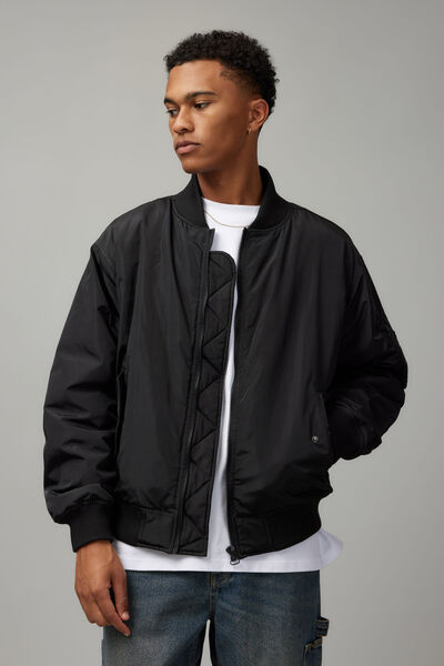 Bomber Jacket, BLACK