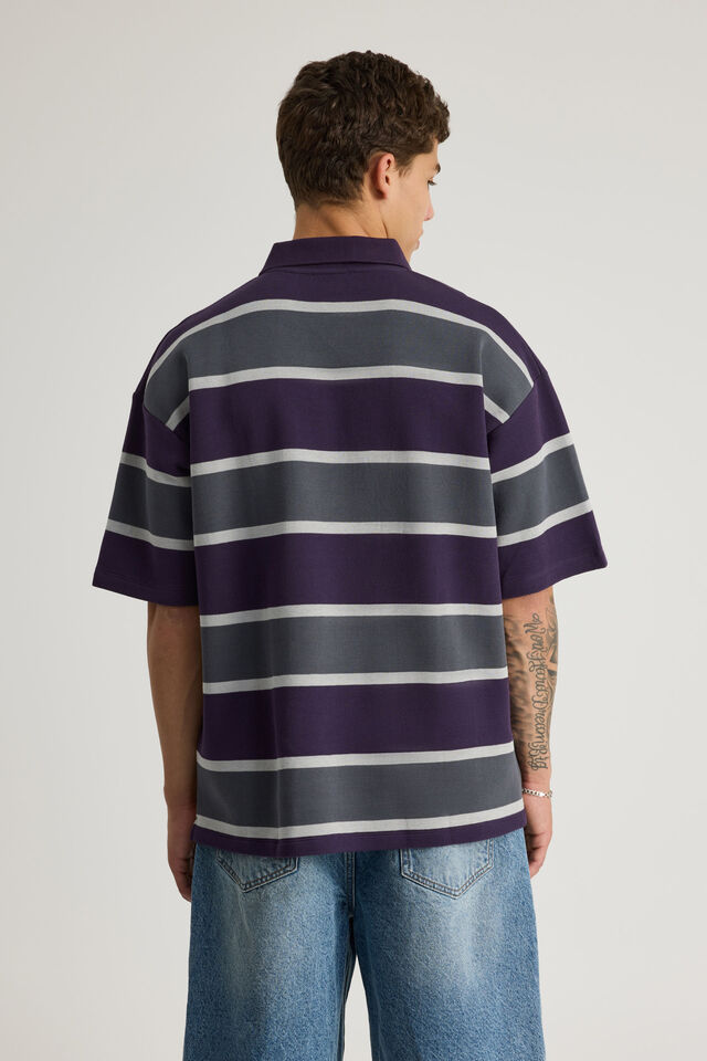 Half Half Polo, HH SLATE STRIPE/HALF HALF SUNDAY