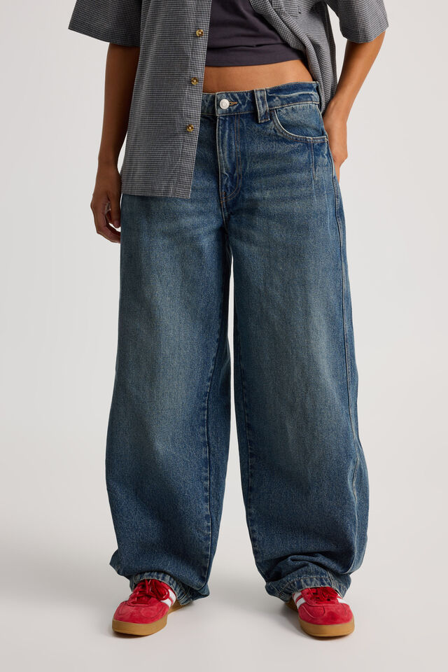 Panelled Barrel Jean, DIRTY INDIGO
