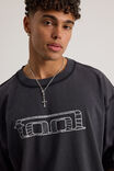 Boxy Cropped Music T Shirt, LCN MT WASHED BLACK/TOOL - alternate image 4