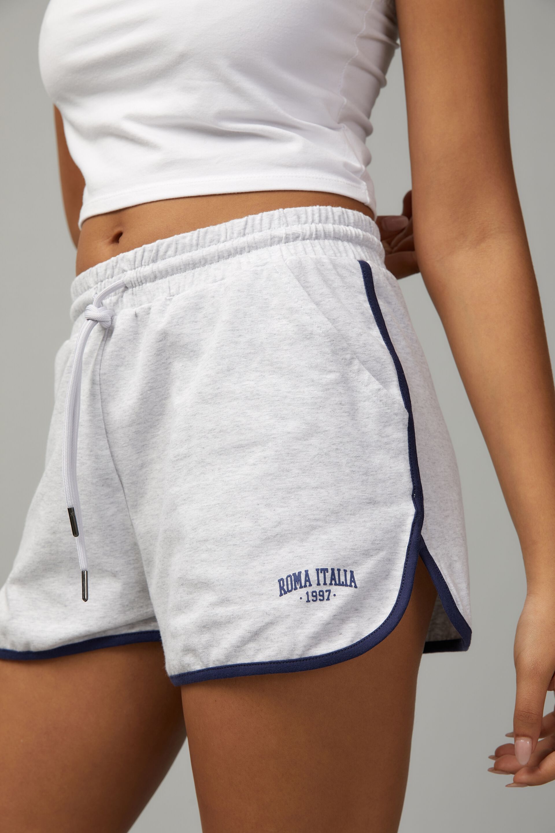 Grey jersey shorts womens sale
