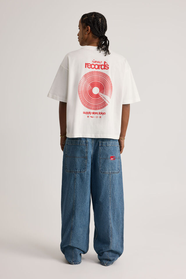 Half Half El Grande Baggy Jean, CLASSIC BLUE PINTUCK