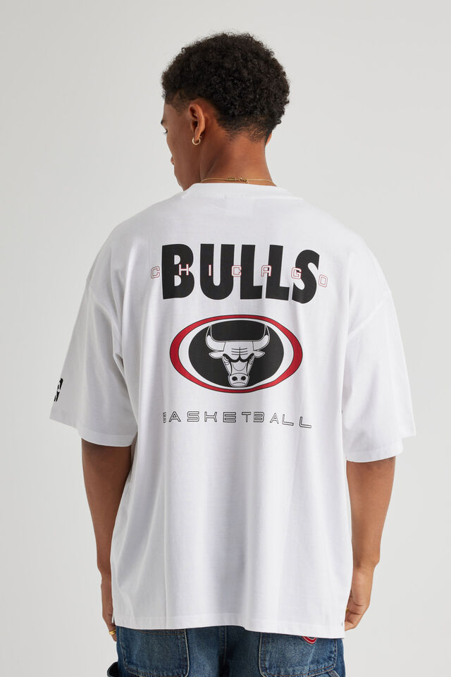 Box Fit Nba T Shirt, LCN NBA WHITE/BULLS Y2K