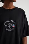 Box Fit Nfl Tshirt, LCN NFL BLACK/RAIDERS BRUSH SCRIPT - alternate image 4