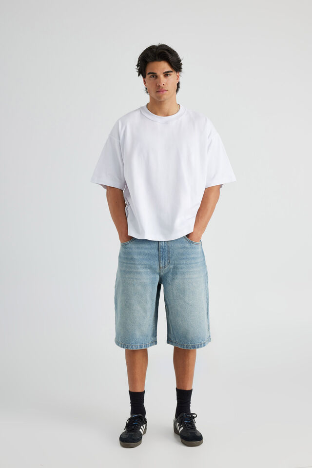 Boxy Cropped Tshirt, WHITE