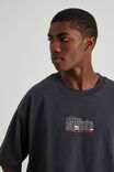 Half Half Boxy Cropped Graphic Tshirt, HH WASHED BLACK/HALF HALF FACTORY - alternate image 4