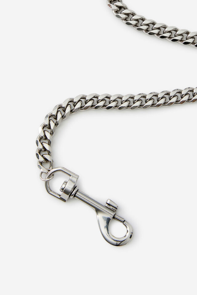 Chunky Link Pant Chain, SILVER