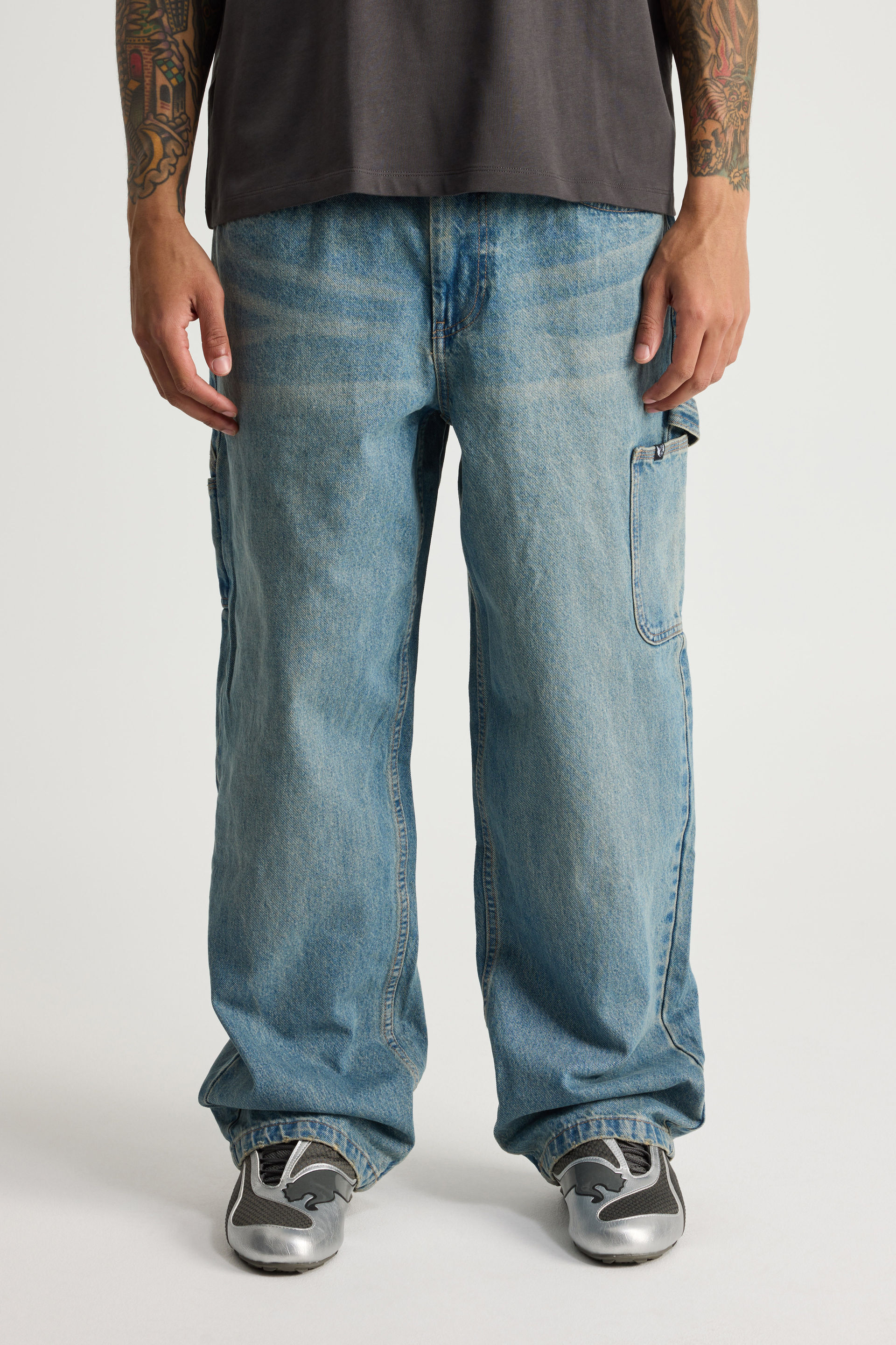 Half Half Baggy Painter Jean