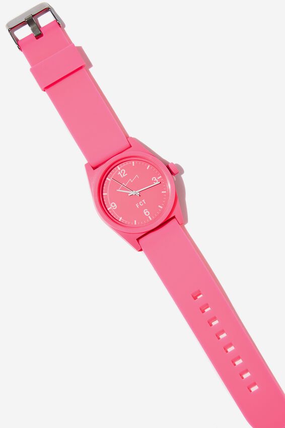 Silicone Watch, NEON PINK