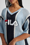 Fila Lcn Crochet V Neck Tee, NAVY BLAZER/BLUE FILA SPORT - alternate image 4