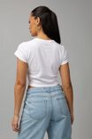 Cropped Fitted Tee, WHITE - alternate image 3