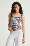Kiki Cami, STEEL MARLE SLATE STRIPE/ANGEL BABY - example image 1
