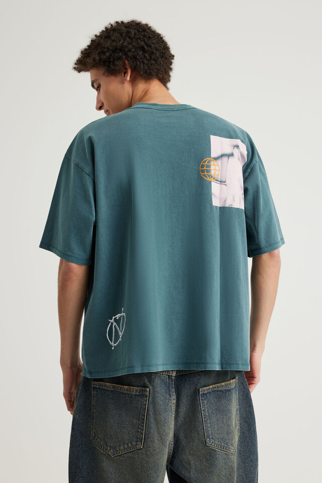 Notion Vintage Graphic Tshirt, NTN WASHED MYSTIC TEAL/BLURRED FUTURES