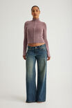 Knit Zip Through, WASHED PUNK PURPLE - alternate image 4