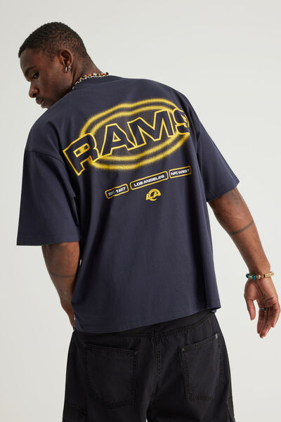 Box Fit Nfl Tshirt, LCN NFL NAVY BLAZER/RAMS ELLIPSE