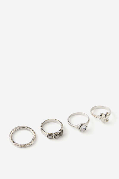 Notion Assorted Ring Pack, SILVER STACK