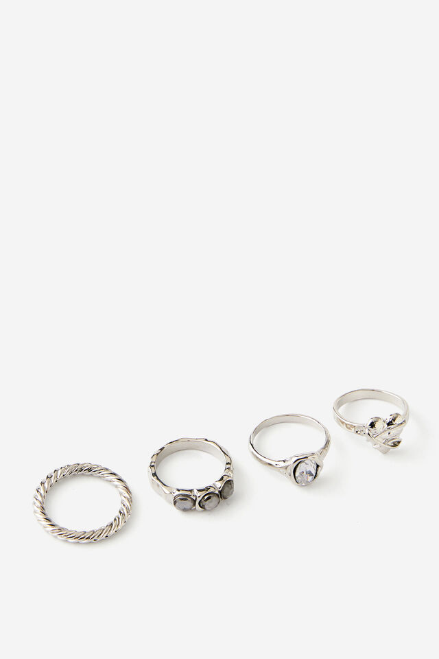 Notion Assorted Ring Pack, SILVER STACK