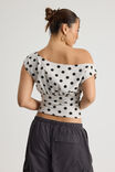 Batwing Top, CLOUD/BLACK POLKA DOT - alternate image 3