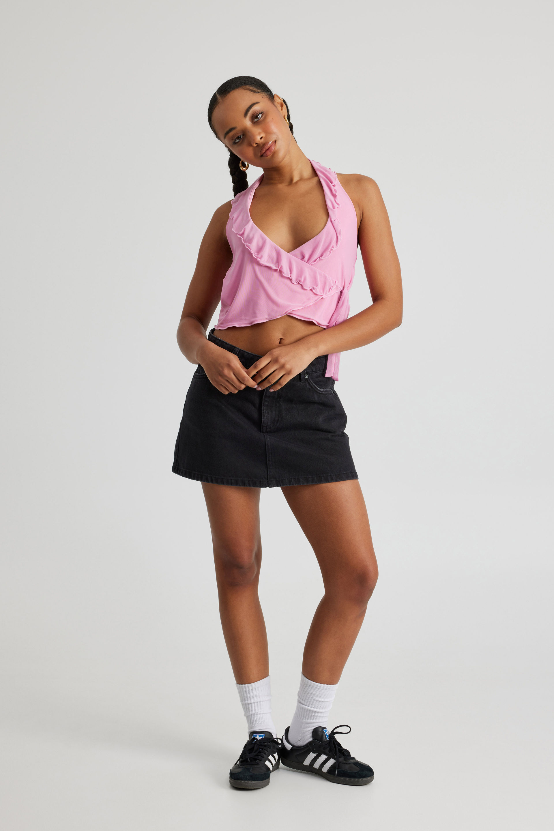 Piper Mesh Wrap Halter Top